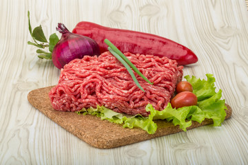 Raw minced beef