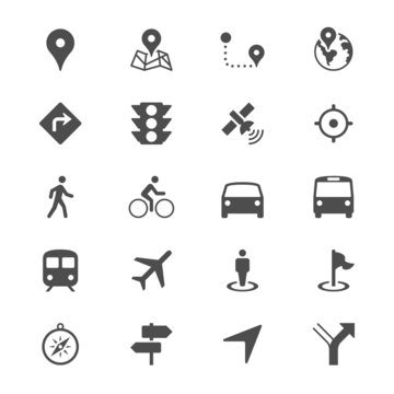 Navigation flat icons