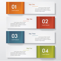 Design clean number banners template. Vector.