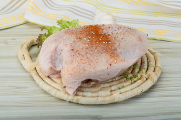 Raw chicken breast