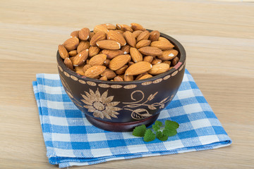 Almond in the bowl