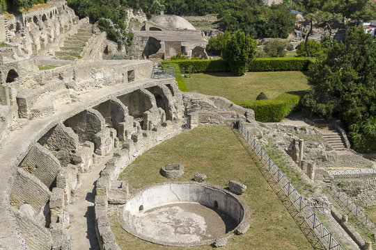 Archaeological site in Baia near Naples