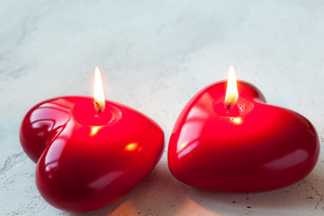Heart shaped candles