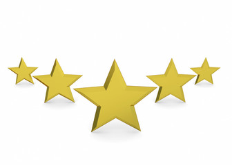 Five Golden Star - 3d