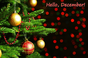 Hello December greeting card