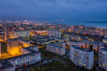 Naberezhnye Chelny, Russia - October 7, 2014: city ​​night l