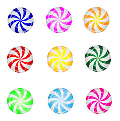 Fototapeta na wymiar candies lollipops on a white background
