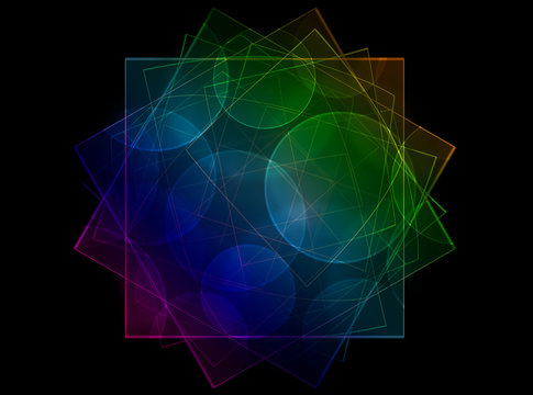 Colorful fractal triangle