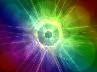 Gold fractal shine, digital artwork for creative graphic design