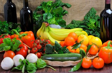 Assortimento di frutta e verdura