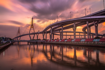 Fototapeta na wymiar Bhumibol Bridge in Thailand
