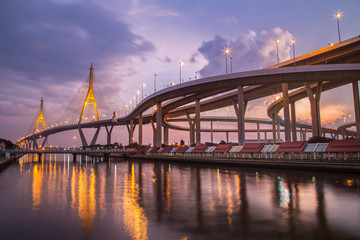 Naklejka na ściany i meble Bhumibol Bridge in Thailand