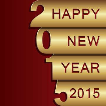 Happy New Year 2015 design greeting card