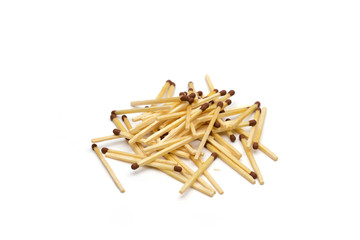 matches on the white background