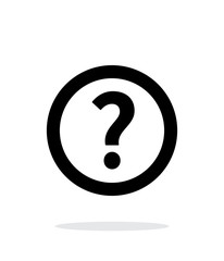 Question icon on white background.