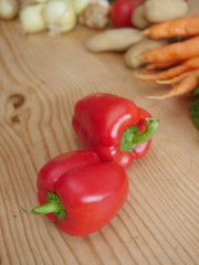 red bell pepper wood