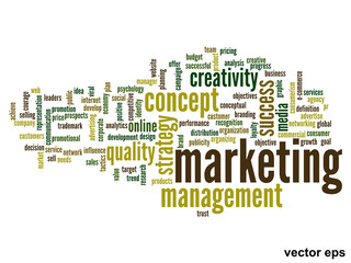 Fototapeta premium Vector conceptual business marketing word cloud