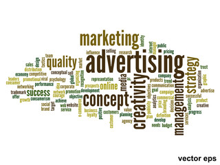 Vector conceptual advertising business word cloud