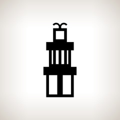 Silhouette gift boxes on a light background, vector illustration