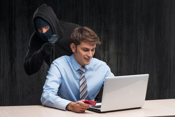 Internet theft concept