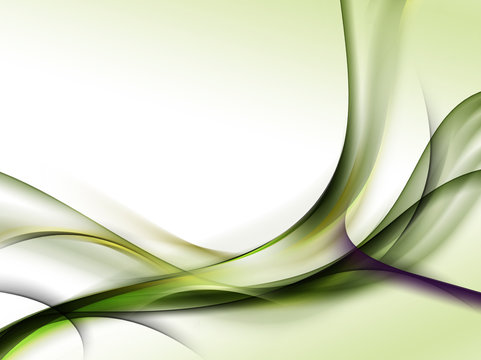 zielone abstrakcyjne fale © SidorArt