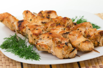 Chicken on skewers