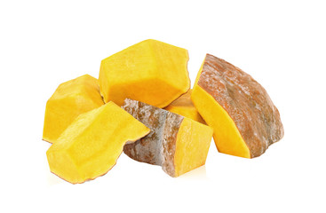 pumpkin slice on white background