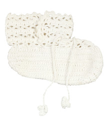 baby's booties isolated on white