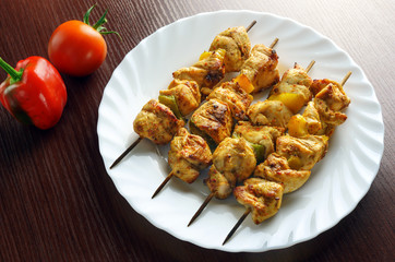 Chicken on skewers
