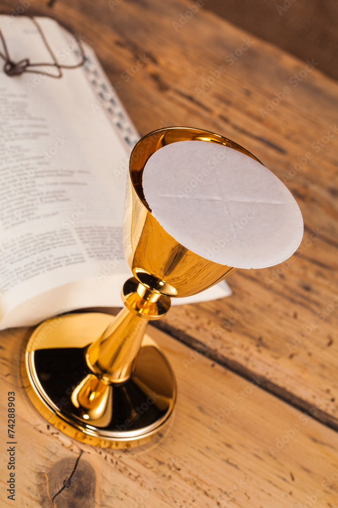 Sticker crucifix and holy communion