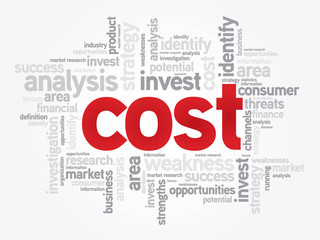 Word cloud of COST related items, vector