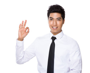 Businessman with ok sign
