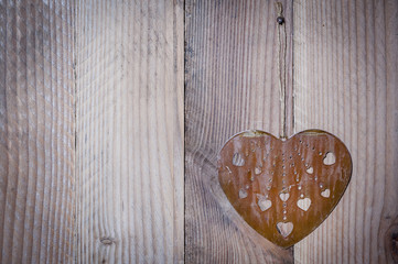 Coeur en métal décoré