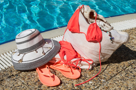 Beach accessories at the pool