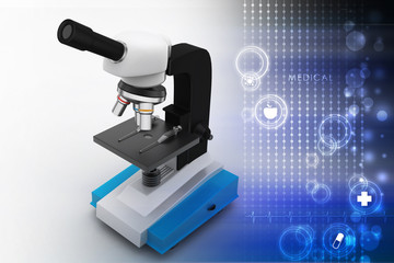microscope on abstract background