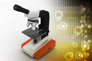 microscope on abstract background