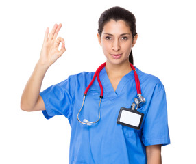 Doctor with ok sign