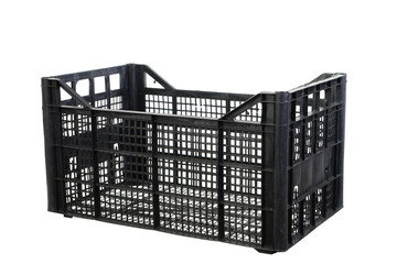 Black fruits and vegetable plastic crates