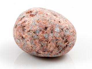 single stone isolated on white background