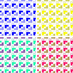 Set of seamless backgrounds of rectangles
