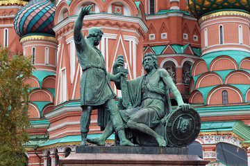 Fototapeta na wymiar The Monument to Minin and Pozharsky, Moscow