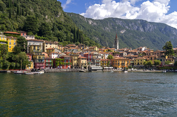 View of the town of Varenna, Italy.