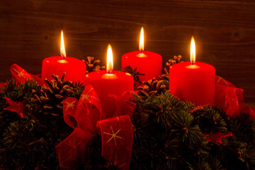 Adventkranz zu Weihnachten