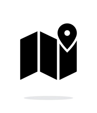 Map icon on white background.