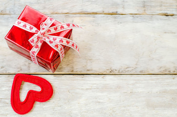 Valentine's day background with gift