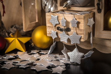 christmas balls and decorations