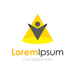 Shine under the spotlight concept elements icon logo