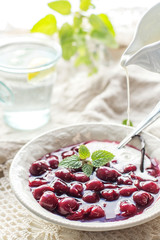 Danish jelly dessert with berries
