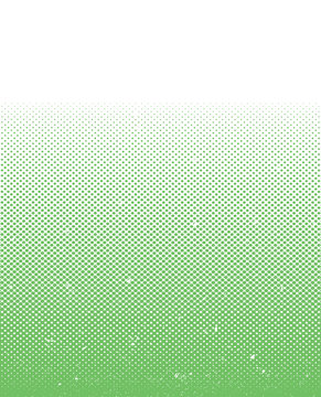 A green vector halftone pattern with a grunge texture