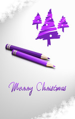 Elegancka kartka świąteczna w barwach purpury